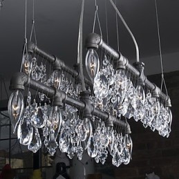 Kreativer Kronleuchter mit 5 Lichtern im nordamerikanischen Stil im Rohrdesign