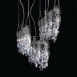 Kreativer Kronleuchter mit 5 Lichtern im nordamerikanischen Stil im Rohrdesign