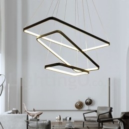 Dimmbare Pendelleuchte mit Fernbedienung Modernes Design Drei Rechtecke