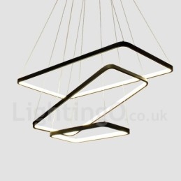 Dimmbare Pendelleuchte mit Fernbedienung Modernes Design Drei Rechtecke