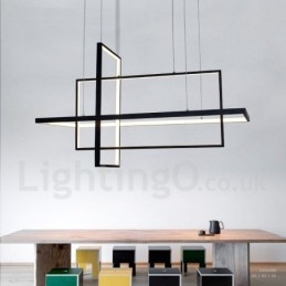 Dimmbare Pendelleuchte mit Fernbedienung Modernes Design Drei Rechtecke
