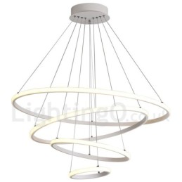 Dimmbare Pendelleuchte mit Fernbedienung im modernen Design der Kreise