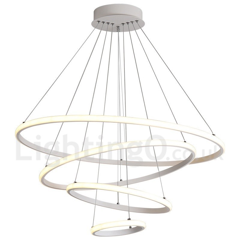 Dimmbare Pendelleuchte mit Fernbedienung im modernen Design der Kreise