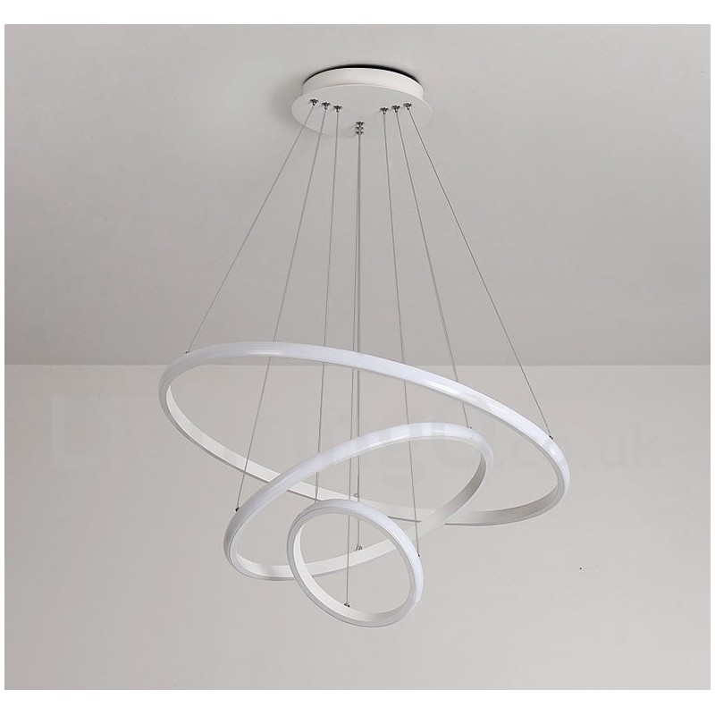 Dimmbare Pendelleuchte mit Fernbedienung im modernen Design der Kreise