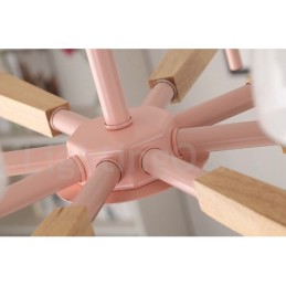 6-flammig 8-flammig Mehrfarbig Macaron Holz Pendelleuchte mit Glasschirmen Kronleuchter Nordischer Stil