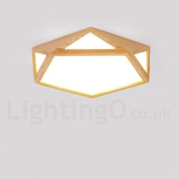 Dimmbare Multi Styles Holz Deckenleuchte mit Acrylschirm Deckenlampe Nordischer Stil