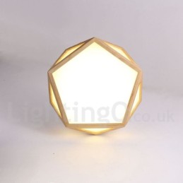 Dimmbare Multi Styles Holz Deckenleuchte mit Acrylschirm Deckenlampe Nordischer Stil