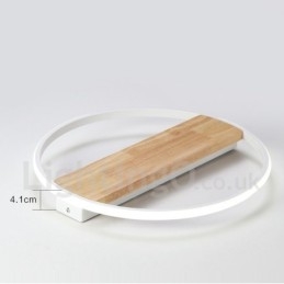 Dimmbare weiße runde Holz-Deckenleuchte, ultradünne Deckenlampe, kann auch als Wandleuchte verwendet werden