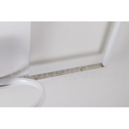 Dimmbare weiße quadratische Holz-Deckenleuchte, ultradünne Deckenlampe, kann auch als Wandleuchte verwendet werden