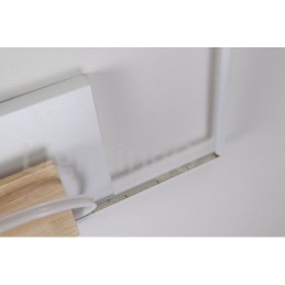 Dimmbare weiße quadratische Holz-Deckenleuchte, ultradünne Deckenlampe, kann auch als Wandleuchte verwendet werden
