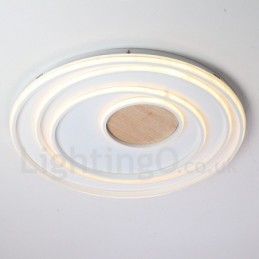 Dimmbare weiße Ringe Holz Deckenleuchte Ultradünne Deckenlampe Kann Auch Als Wandleuchte Verwendet Werden