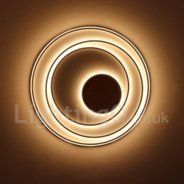 Dimmbare weiße Ringe Holz Deckenleuchte Ultradünne Deckenlampe Kann Auch Als Wandleuchte Verwendet Werden