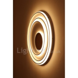 Dimmbare weiße Ringe Holz Deckenleuchte Ultradünne Deckenlampe Kann Auch Als Wandleuchte Verwendet Werden