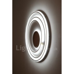 Dimmbare weiße Ringe Holz Deckenleuchte Ultradünne Deckenlampe Kann Auch Als Wandleuchte Verwendet Werden