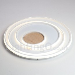 Dimmbare weiße Ringe Holz Deckenleuchte Ultradünne Deckenlampe Kann Auch Als Wandleuchte Verwendet Werden