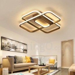 Moderne Deckenleuchte mit zeitgenössischer Aluminium-Malerei, Unterputzleuchte mit Ferndimmer, kann auch als Wandleuchte verwendet werden