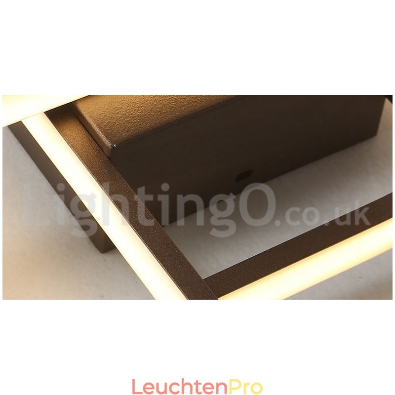 Moderne Deckenleuchte mit zeitgenössischer Aluminium-Malerei, Unterputzleuchte mit Ferndimmer, kann auch als Wandleuchte verwendet werden