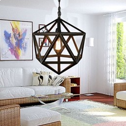 Rustikaler Lodge-Kronleuchter im Vintage-Stil aus Metall