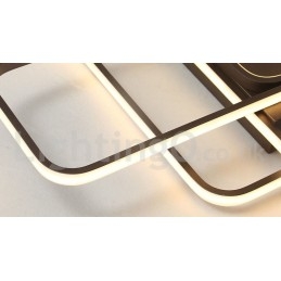 Moderne Deckenleuchte mit zeitgenössischer Aluminium-Malerei, Unterputzleuchte mit Ferndimmer, kann auch als Wandleuchte verwendet werden