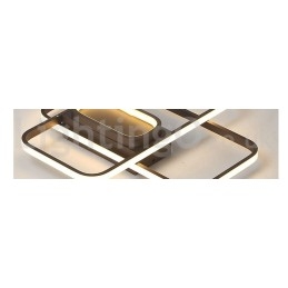 Moderne Deckenleuchte mit zeitgenössischer Aluminium-Malerei, Unterputzleuchte mit Ferndimmer, kann auch als Wandleuchte verwendet werden