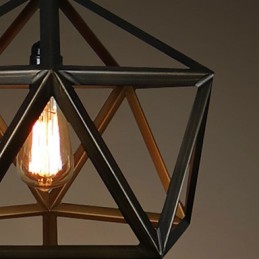 Rustikaler Lodge-Kronleuchter im Vintage-Stil aus Metall