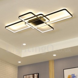 Moderne Deckenleuchte mit zeitgenössischer Aluminium-Malerei, bündige Wandleuchte mit Ferndimmer für Wohnzimmer, Schlafzimmer, kann auch als Wandleuchte verwendet werden