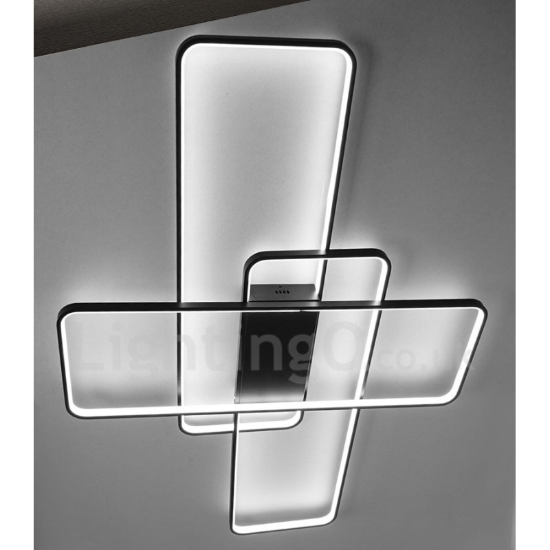 Moderne Deckenleuchte mit zeitgenössischer Aluminium-Malerei, bündige Wandleuchte mit Ferndimmer für Wohnzimmer, Schlafzimmer, kann auch als Wandleuchte verwendet werden