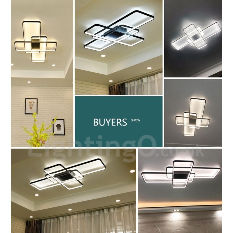 Moderne Deckenleuchte mit zeitgenössischer Aluminium-Malerei, bündige Wandleuchte mit Ferndimmer für Wohnzimmer, Schlafzimmer, kann auch als Wandleuchte verwendet werden