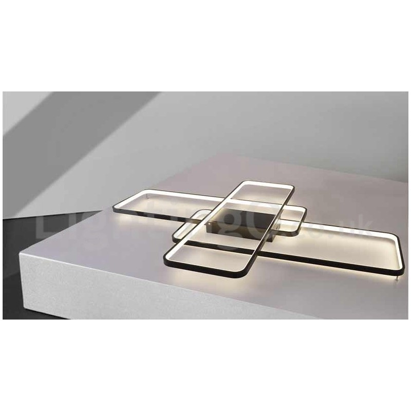 Moderne Deckenleuchte mit zeitgenössischer Aluminium-Malerei, bündige Wandleuchte mit Ferndimmer für Wohnzimmer, Schlafzimmer, kann auch als Wandleuchte verwendet werden