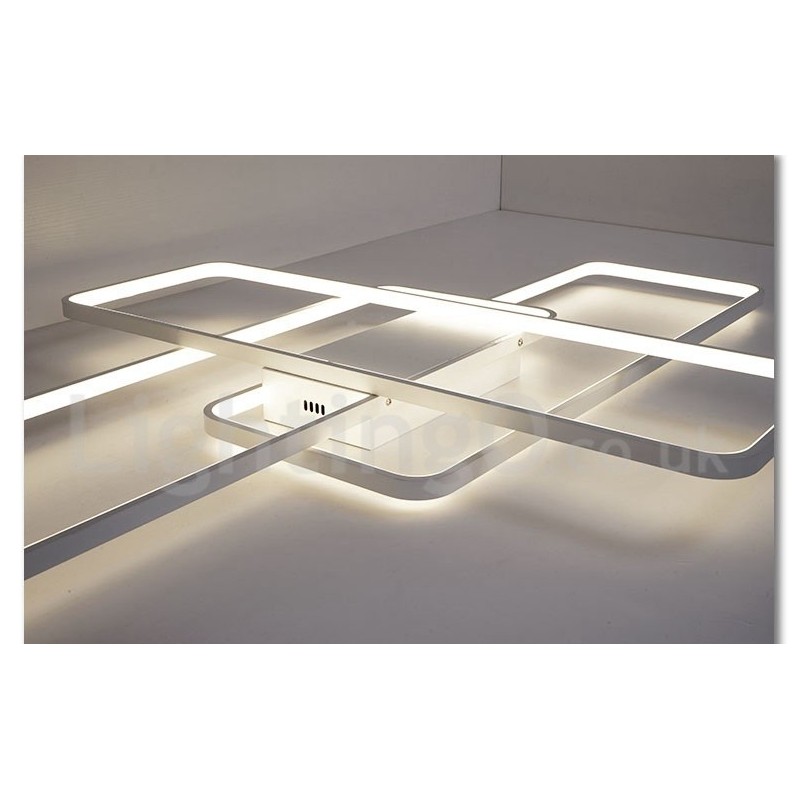 Moderne Deckenleuchte mit zeitgenössischer Aluminium-Malerei, bündige Wandleuchte mit Ferndimmer für Wohnzimmer, Schlafzimmer, kann auch als Wandleuchte verwendet werden