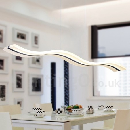 Dimmbare lineare Pendelleuchte mit Fernbedienung, modernes Design Dimmbare lineare Pendelleuchte mit Fernbedienung, modernes Design