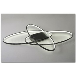 Dimmbare ovale, moderne Deckenleuchte aus Aluminium, Unterputzlampe für Wohnzimmer, Schlafzimmer, kann auch als Wandleuchte verwendet werden