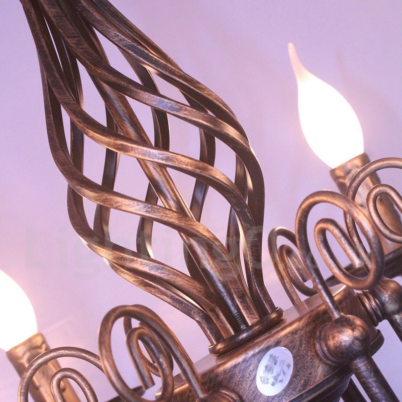 6 Licht Rustikalen Retro Vintage Schwarz Weiß Anhänger Kerze Kronleuchter