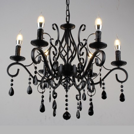 6 Licht Kristall rustikalen Retro Vintage schwarz weiß blau Anhänger Kerze Kronleuchter 6 Licht Kristall rustikalen Retro Vintage schwarz weiß blau Anhänger Kerze Kronleuchter