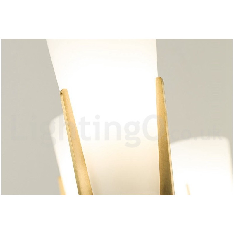 Retro Vintage Messing Kristalle Anhänger Kerze Kronleuchter mit Glasschirmen
