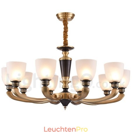 Luxuriöser rustikaler Retro-Vintage-Kerzenleuchter aus reinem Messing mit Glasschirmen Luxuriöser rustikaler Retro-Vintage-Kerzenleuchter aus reinem Messing mit Glasschirmen