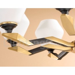 Luxuriöser rustikaler Retro-Vintage-Kerzenleuchter aus reinem Messing mit Glasschirmen