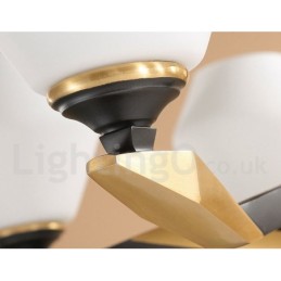 Luxuriöser rustikaler Retro-Vintage-Kerzenleuchter aus reinem Messing mit Glasschirmen