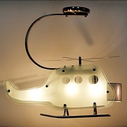 Einfache Kinderlampe Cartoon Glas Hubschrauberlampe