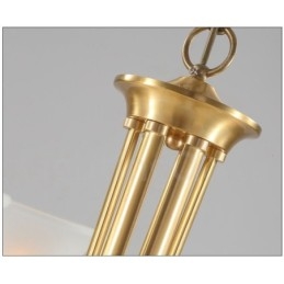 Luxuriöser rustikaler Retro-Vintage-Kerzenleuchter aus reinem Messing mit Glasschirmen