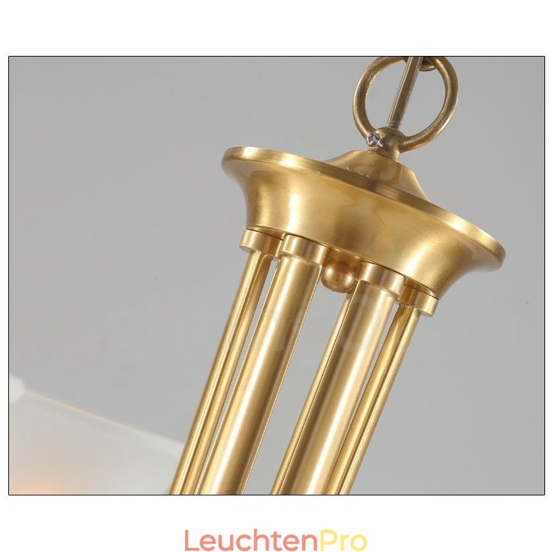 Luxuriöser rustikaler Retro-Vintage-Kerzenleuchter aus reinem Messing mit Glasschirmen