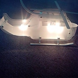 Einfache Kinderlampe Cartoon Glas Hubschrauberlampe
