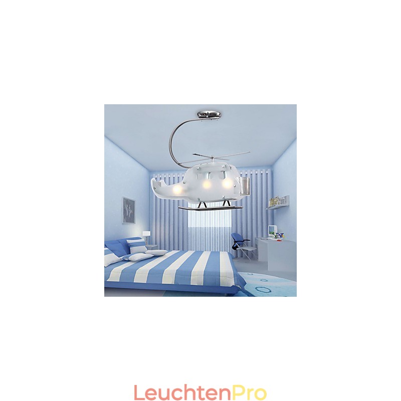 Einfache Kinderlampe Cartoon Glas Hubschrauberlampe