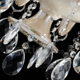 Luxuriöser moderner zeitgenössischer Kronleuchter mit Kerzenanhänger aus Kristall