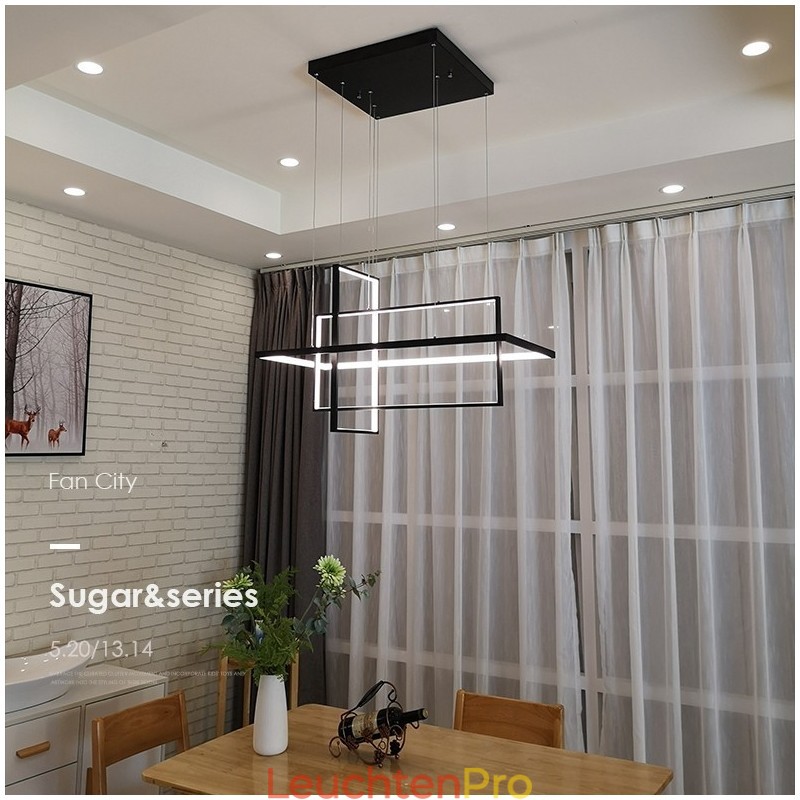 Dimmbare lineare Pendelleuchte mit Fernbedienung Umgebungslicht Lackierte Oberflächen Aluminium Modernes Design
