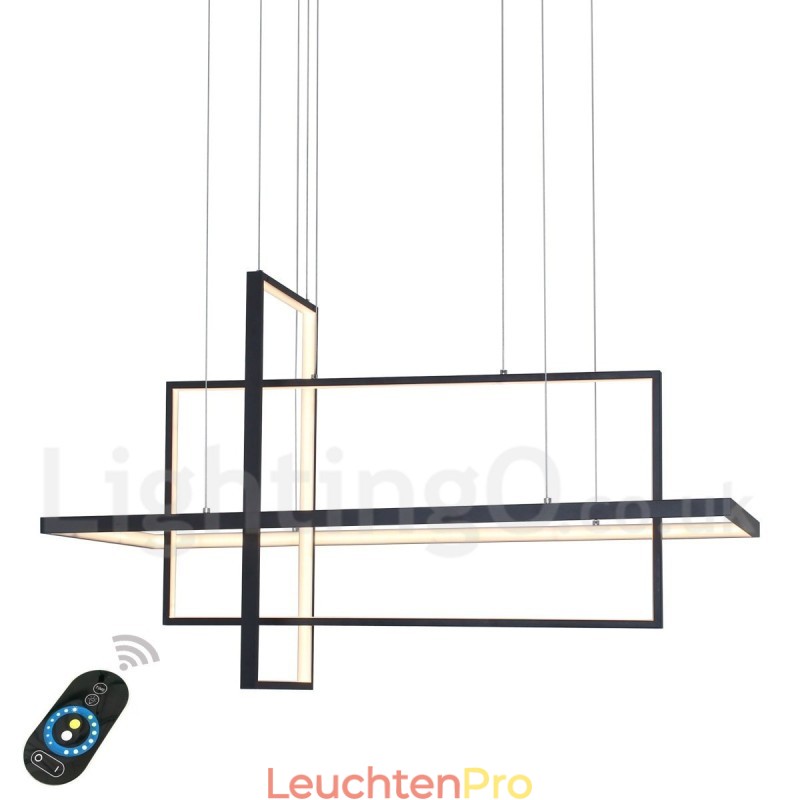 Dimmbare lineare Pendelleuchte mit Fernbedienung Umgebungslicht Lackierte Oberflächen Aluminium Modernes Design