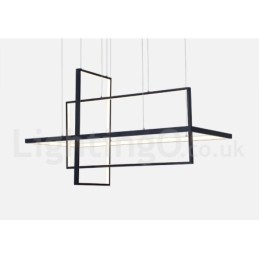 Dimmbare lineare Pendelleuchte mit Fernbedienung Umgebungslicht Lackierte Oberflächen Aluminium Modernes Design