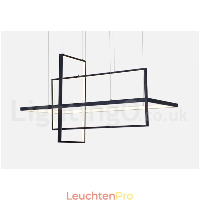 Dimmbare lineare Pendelleuchte mit Fernbedienung Umgebungslicht Lackierte Oberflächen Aluminium Modernes Design