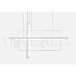 Dimmbare lineare Pendelleuchte mit Fernbedienung Umgebungslicht Lackierte Oberflächen Aluminium Modernes Design
