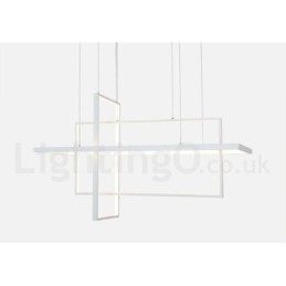 Dimmbare lineare Pendelleuchte mit Fernbedienung Umgebungslicht Lackierte Oberflächen Aluminium Modernes Design